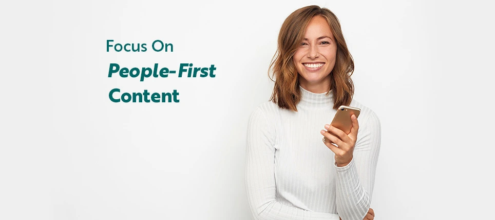 focus on people first content