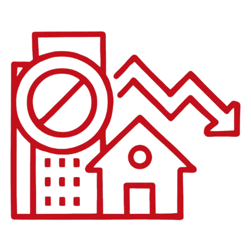 No strategy for luxury or commercial property marketing icon - Digital Marketing Company for Real Estate in Amritsar